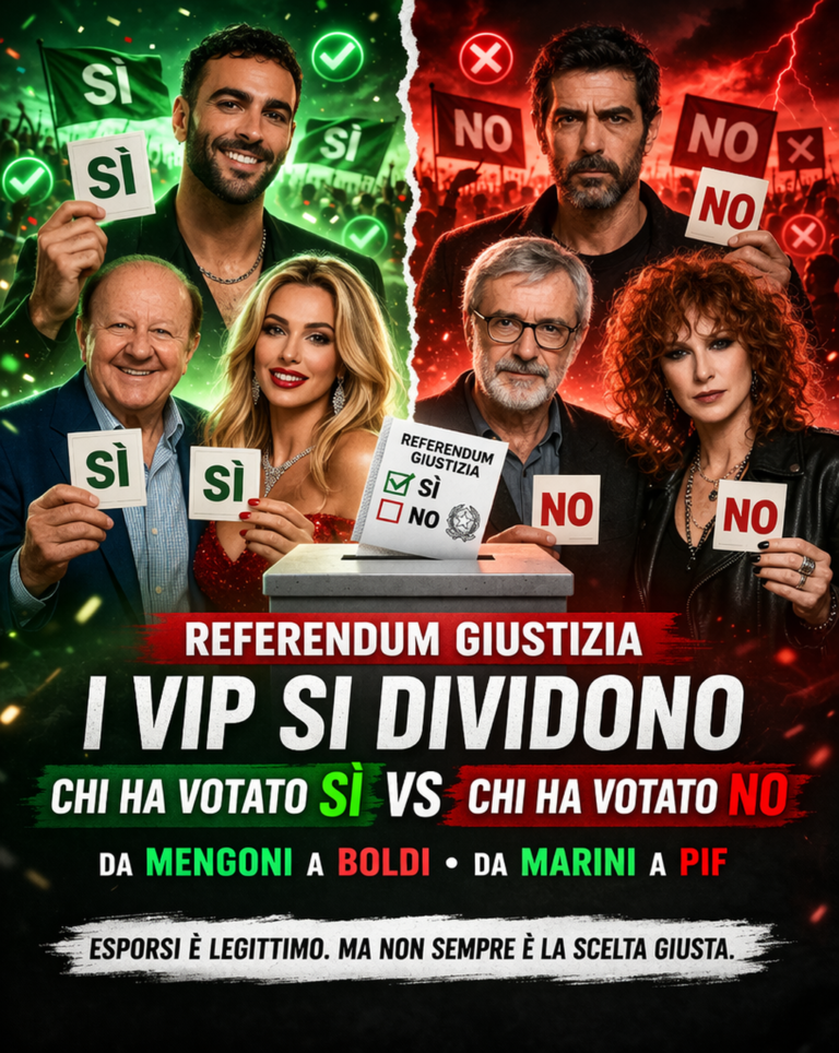 Referendum Giustia, il voto dei VIP