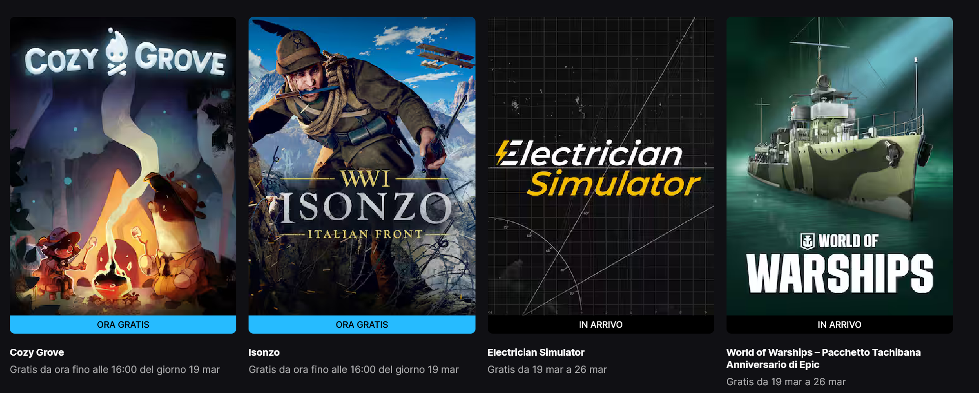 Giochi gratis Epic Games Store