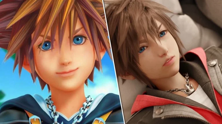 Illustrazione di Xehanort per i 24 anni di Kingdom Hearts con atmosfera malinconica sotto la pioggia