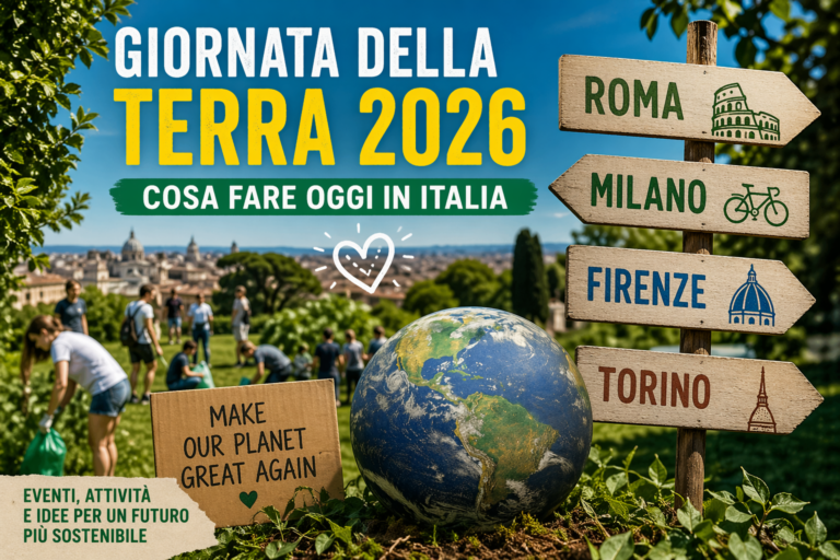 Persone partecipano a eventi per la Giornata della Terra 2026 in Italia tra natura e attività sostenibili