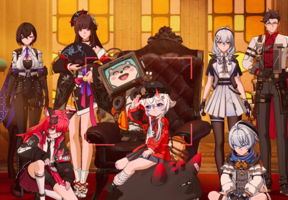 Personaggi di Neverness to Everness nella città futuristica con anomalie