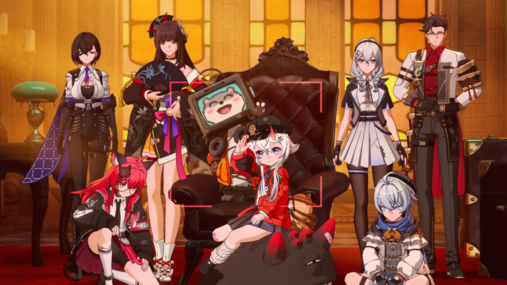 Personaggi di Neverness to Everness nella città futuristica con anomalie