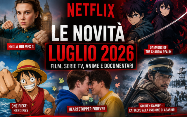 Netflix, tutte le novità in arrivo a luglio 2026: film, serie TV, anime e documentari