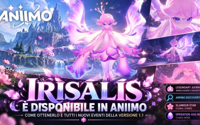 Aniimo, Irisalis è disponibile: come ottenerlo e tutti i nuovi eventi della versione 1.1