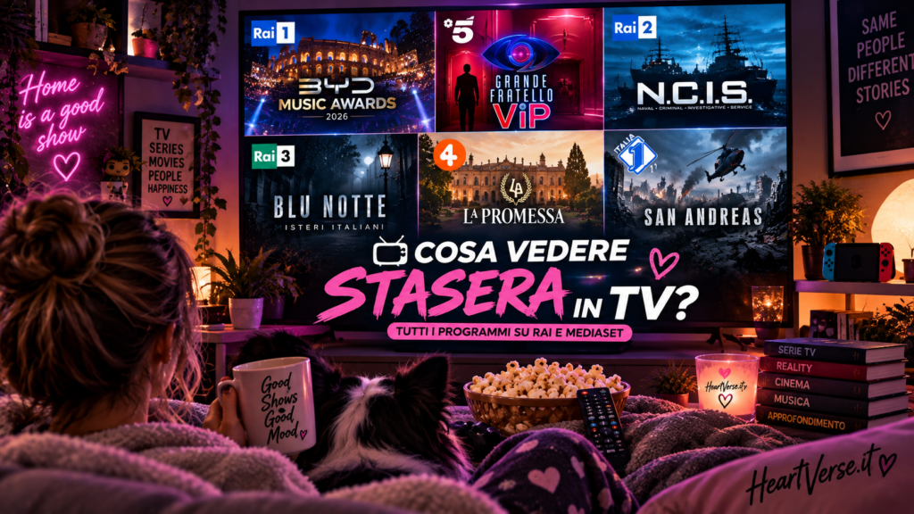 Cosa vedere stasera in TV? GF Vip, Music Awards, N.C.I.S. e i programmi Rai e Mediaset