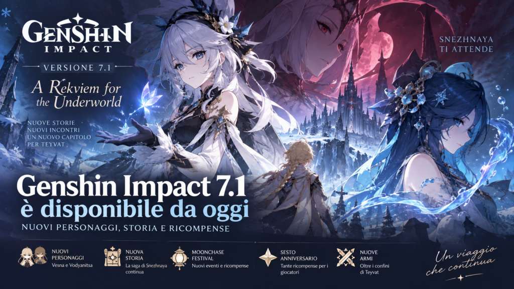 Genshin Impact 7.1 è disponibile da oggi: nuovi personaggi, storia e ricompense