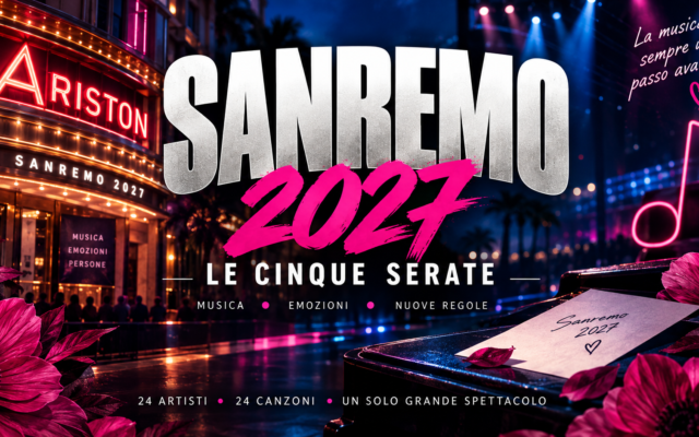 Sanremo 2027 cambia tutto: voto online, nuova serata per l’Eurovision e 24 Big. De Martino: “Ho invitato Emma”