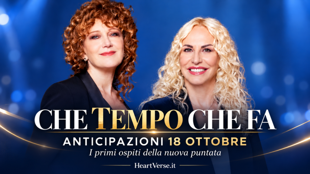 What the weather is like, previews October 18th: Fabio Fazio's first guests